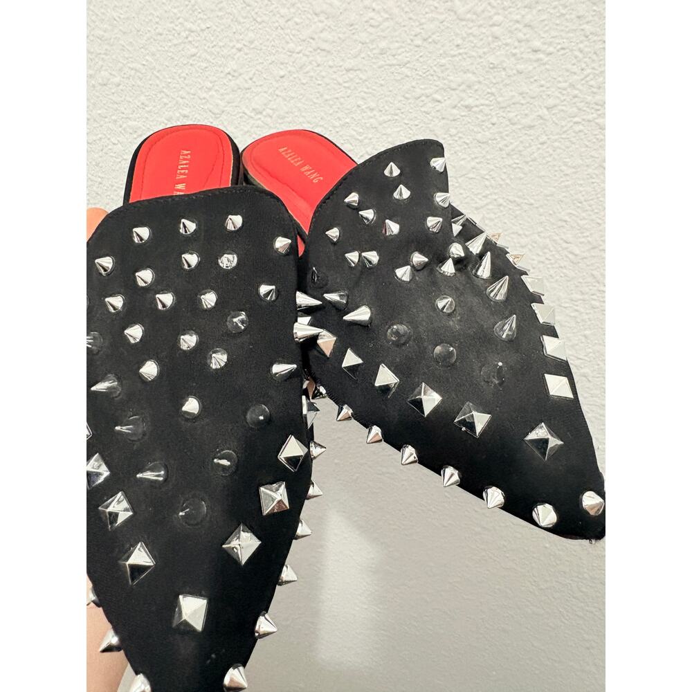 Azalea Wang Spiked Mules Studded Flats Emo Goth Whimsygoth - Picture 2 of 7